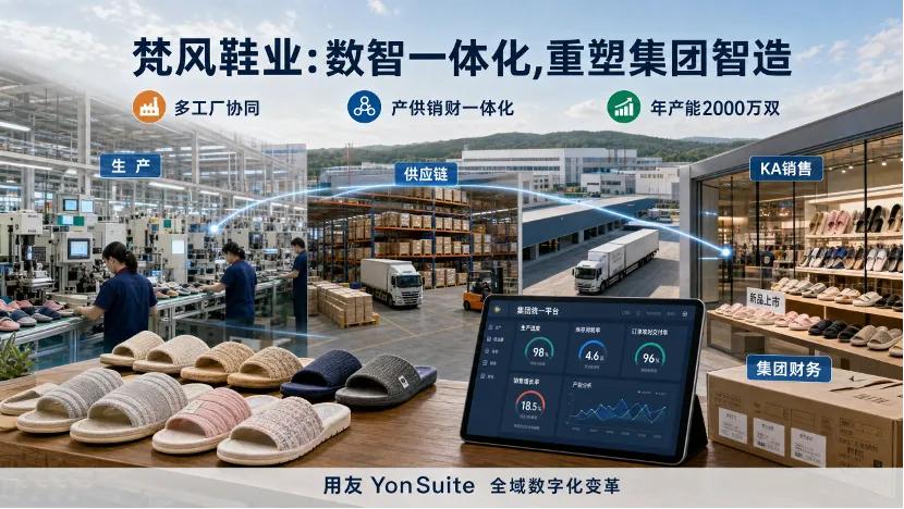 用友YonSuite数智化实践：数航网络助力梵风鞋业打造产供销财一体化标杆